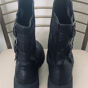 JustFab Black Combat Boots